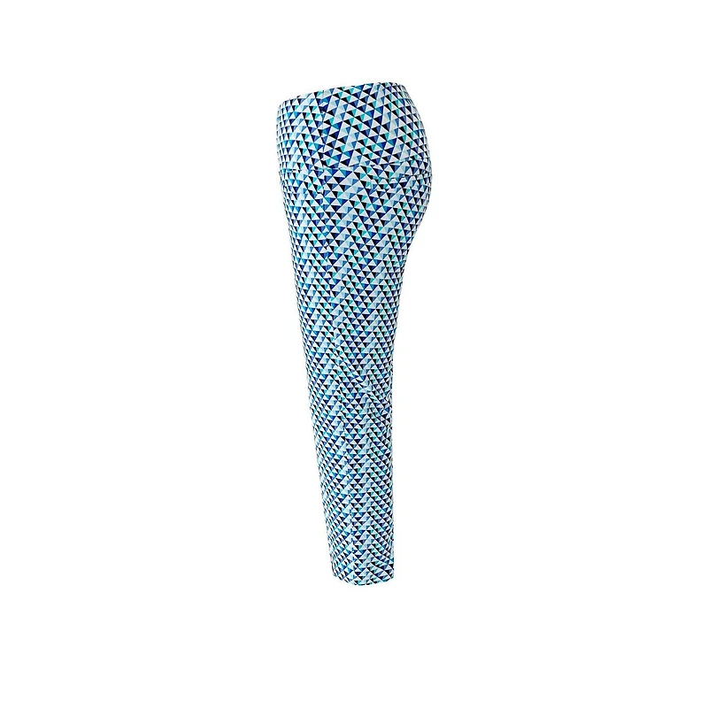 Women's Blue Geo Crop