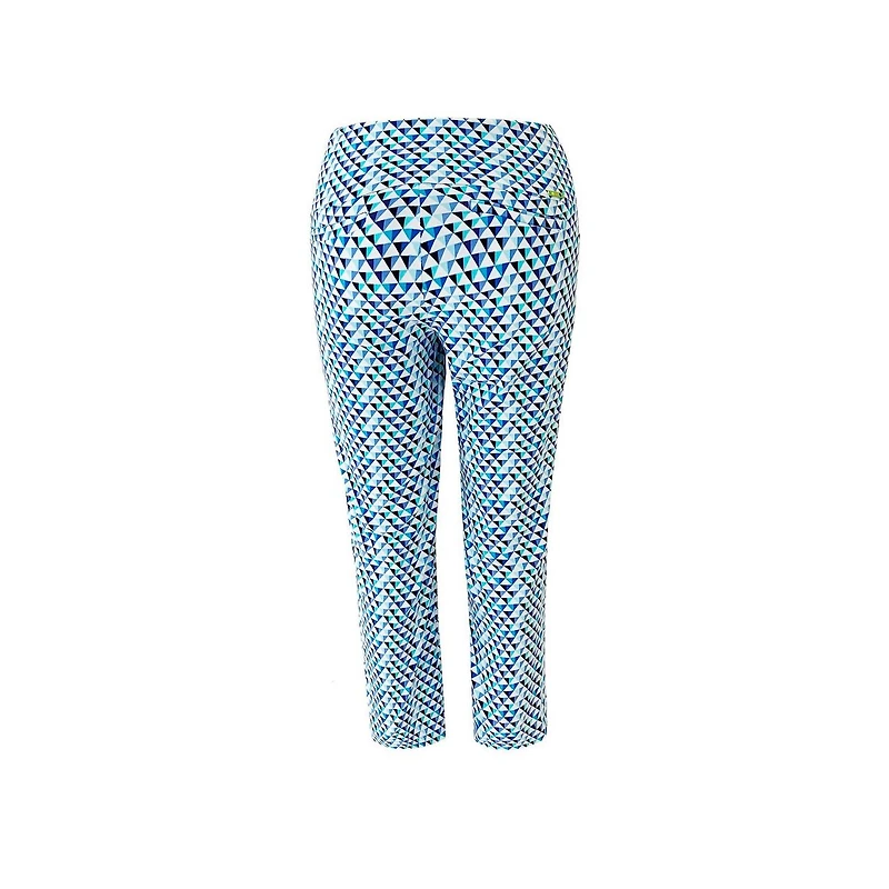 Women's Blue Geo Crop