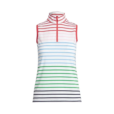 Women's Printed Sleeveless Polo