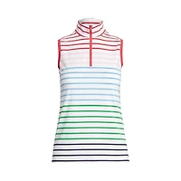 Women's Printed Sleeveless Polo