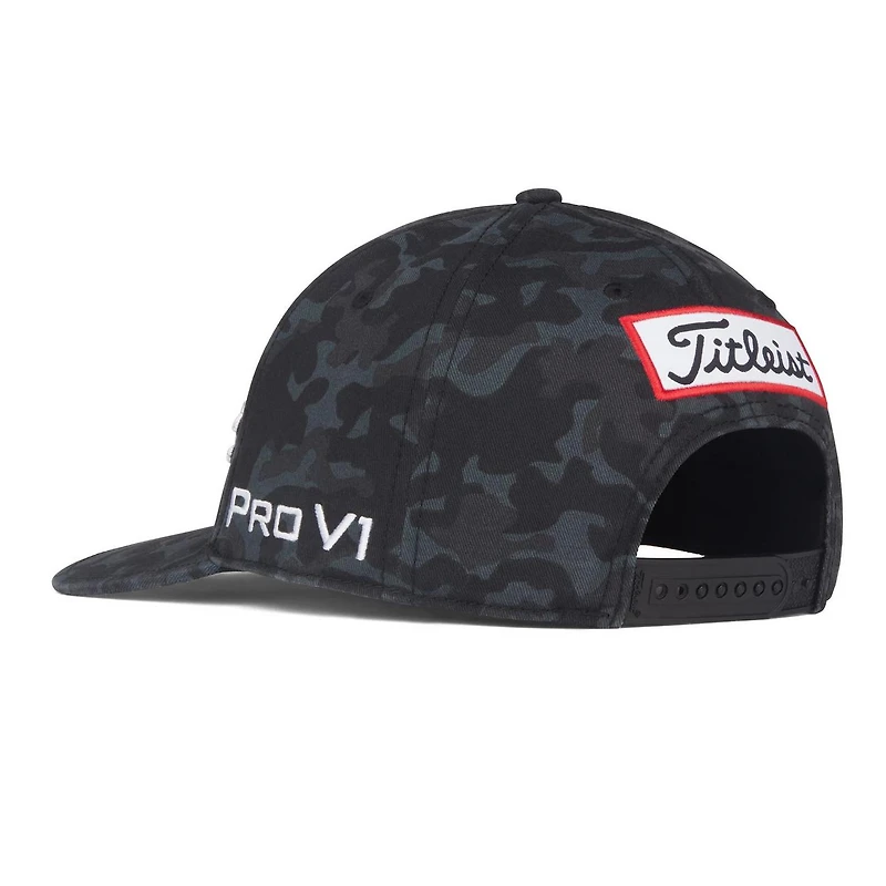 Men's Black Camo Tour Semi Curve Snapback Cap