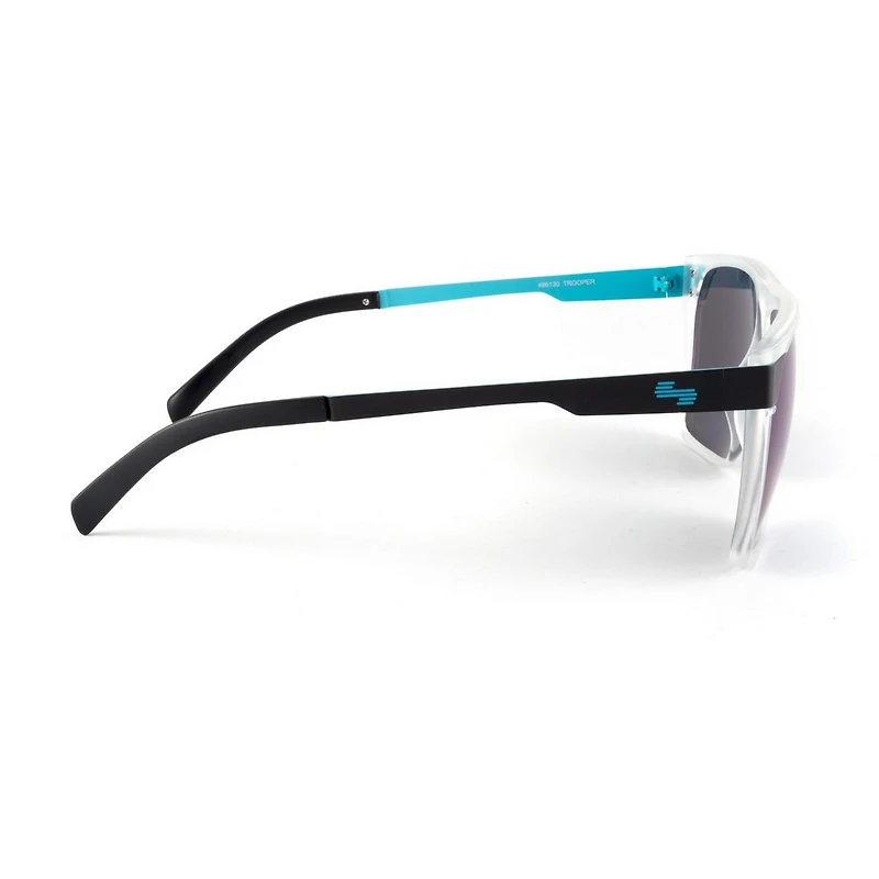 Trooper - Matte Clear-Black / Smoke Blue Revo Sunglasses