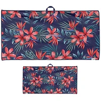 Cyan Floral Microfiber Tour Towel