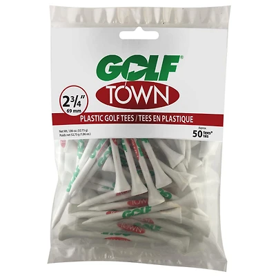 Golf Town Logo 3/4 Inch Plastic Tees (50 Count