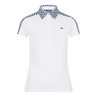 Women's Cara Gingham Printed Short Sleeve Polo