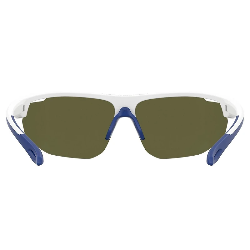 Clutch Matte White/Grey/Blue Mirror Sunglasses