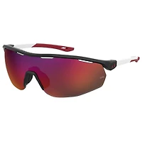 Gametime Matte Black-White Temples/Grey/Infrared Mirror Sunglasses