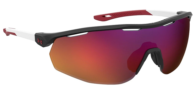 Gametime Matte Black-White Temples/Grey/Infrared Mirror Sunglasses