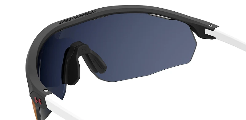 Gametime Matte Black-White Temples/Grey/Infrared Mirror Sunglasses
