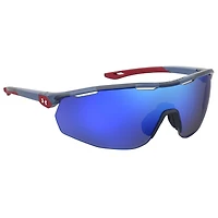 Gametime Matte Transparent Blue/Baseball Tuned Blue Mirror Sunglasses