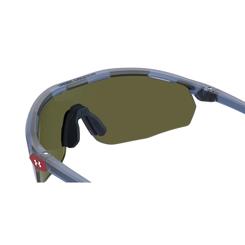 Gametime Matte Transparent Blue/Baseball Tuned Blue Mirror Sunglasses