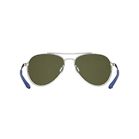 Instinct Shiny Palladium/Grey/Blue Mirror Sunglasses