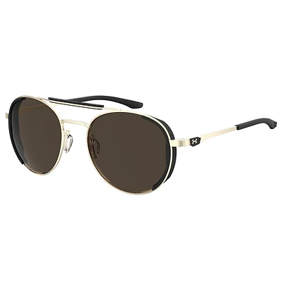 Pursuit Shiny Light Gold-Black Temple Tips/Brown/Tuned Road Sunglasses