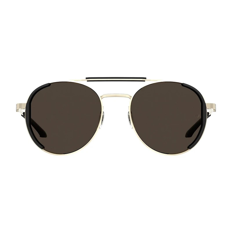 Pursuit Shiny Light Gold-Black Temple Tips/Brown/Tuned Road Sunglasses