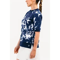 Women's Tie Dye Short Sleeve Layering Sweater