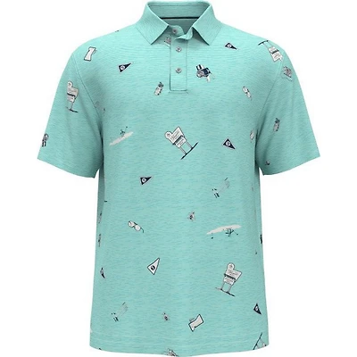 Men's Mini Printed Short Sleeve Polo
