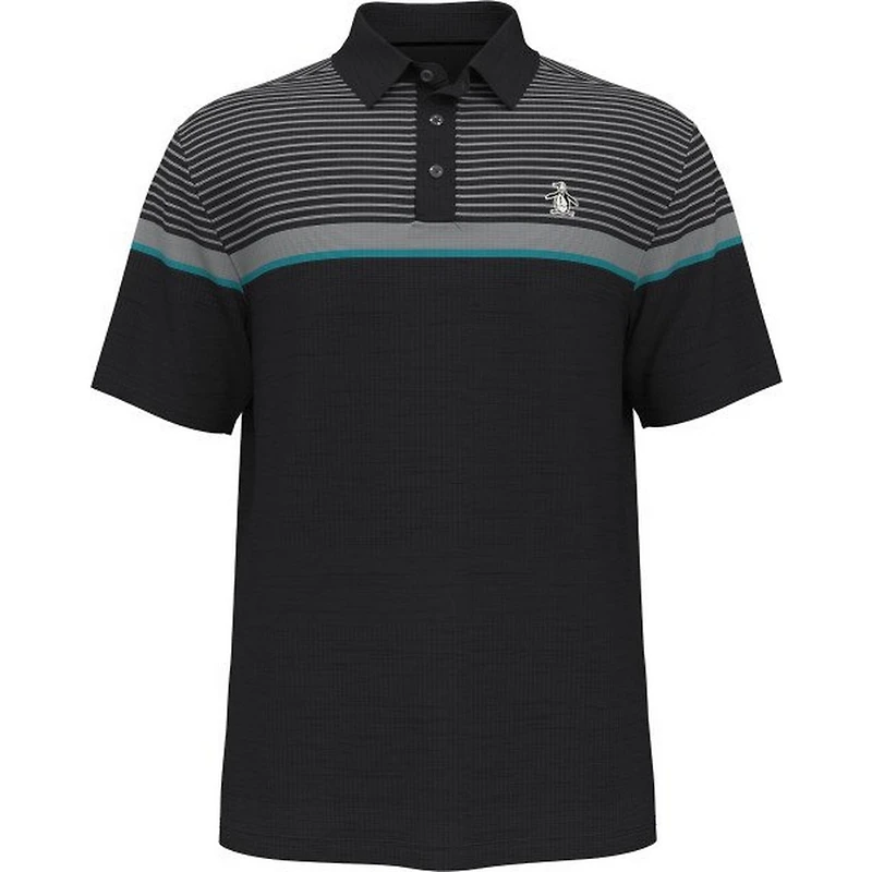 Men's Fine Line Stripe Short Sleeve Polo
