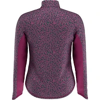 Women's Swing Tech Mini Floral Print Sun Protection 1/4 Zip Long Sleeve Top