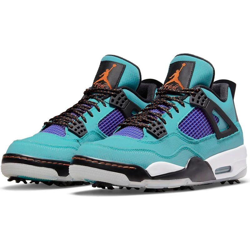 Nike Air Jordan 4 G NRG Spiked Golf Shoe -Teal/Purple