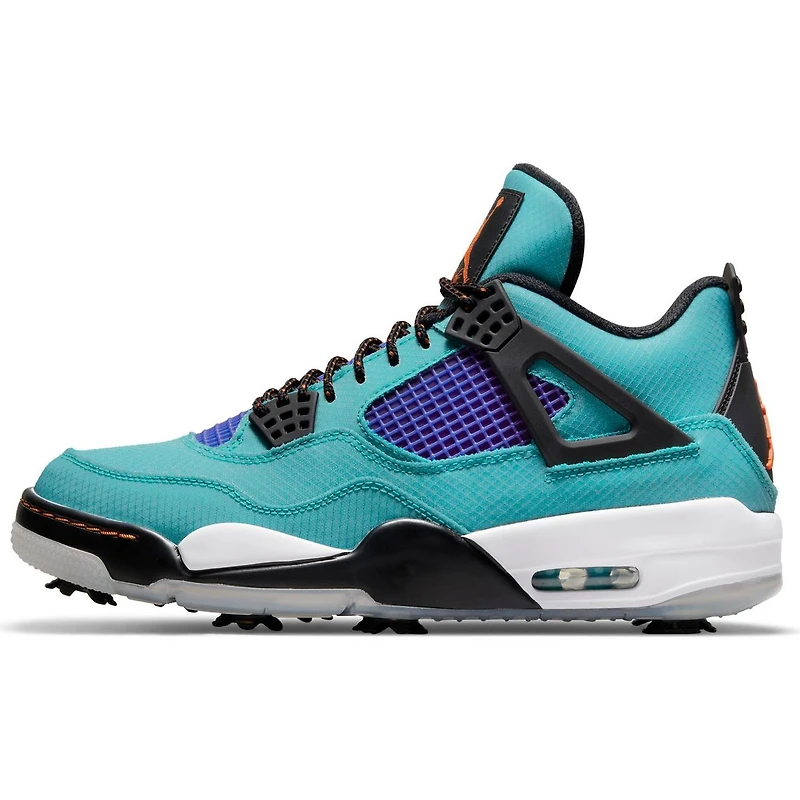 Nike Air Jordan 4 G NRG Spiked Golf Shoe -Teal/Purple