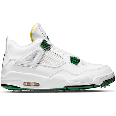 Nike Air Jordan 4 G NRG Spiked Golf Shoe -White/Yellow/Green