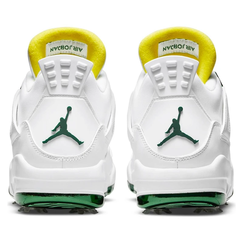 Nike Air Jordan 4 G NRG Spiked Golf Shoe -White/Yellow/Green