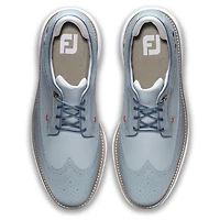 Men's Premiere Traditions Shield Tip Spiked Golf Shoe - Light Blue