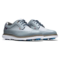 Men's Premiere Traditions Shield Tip Spiked Golf Shoe - Light Blue