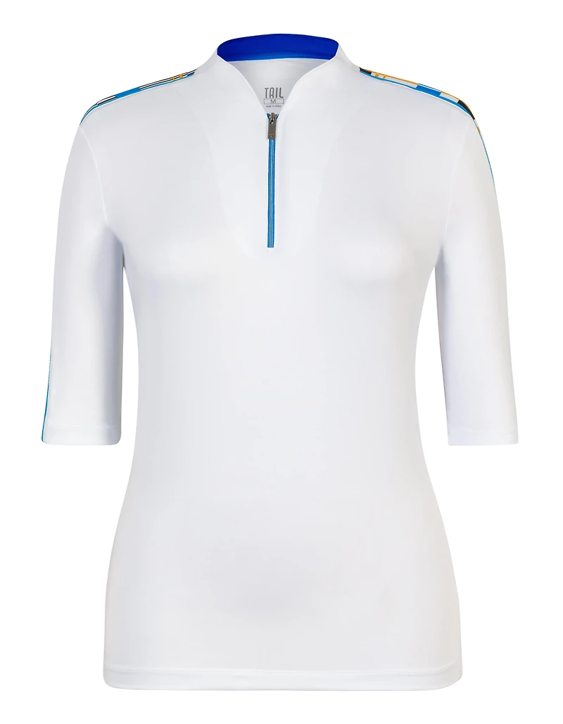 Women's Mara Printed Side Panel 3/4 Sleeve Top