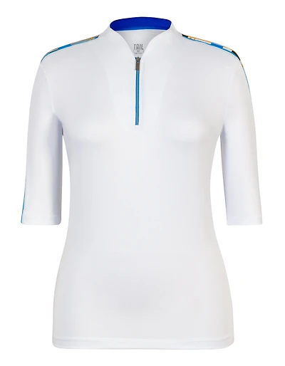 Women's Mara Printed Side Panel 3/4 Sleeve Top