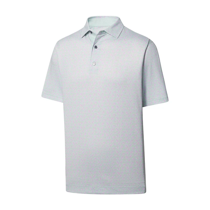 Men's Shadow Palm Print Lisle Short Sleeve Polo