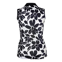 Women's Floret Printed Sleeveless Polo