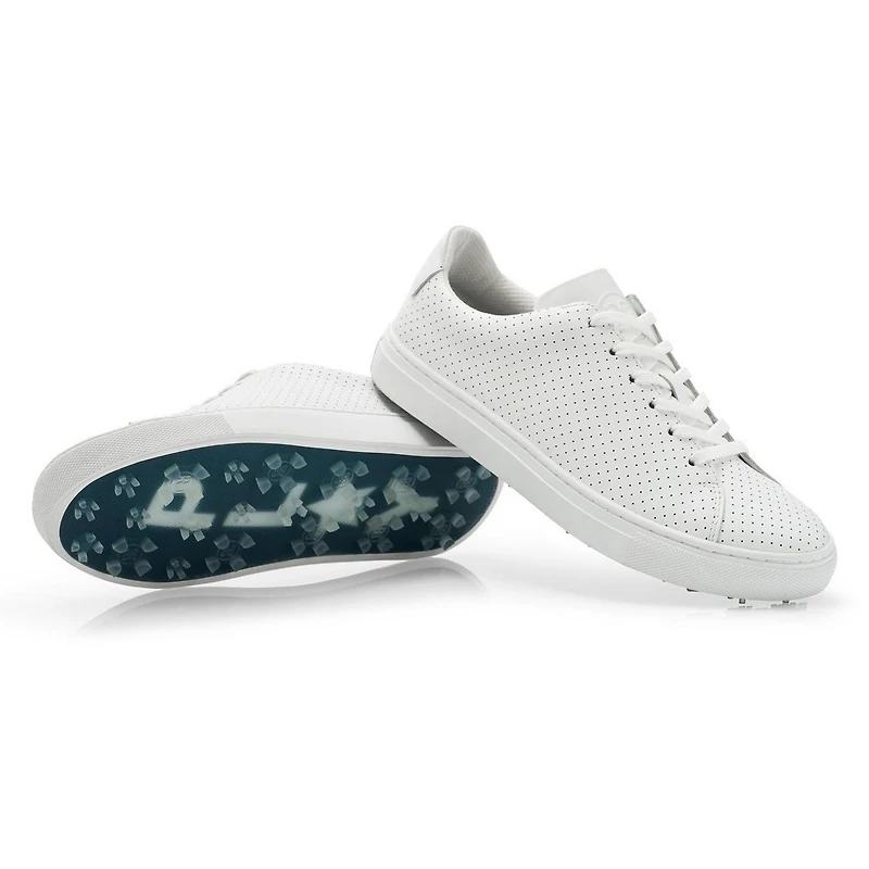 Women's Perforated Disruptor Spikeless Golf Shoe- White