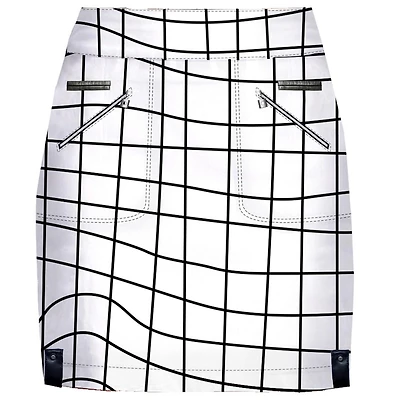 Women's Grid Print 17.5 Inch Skort
