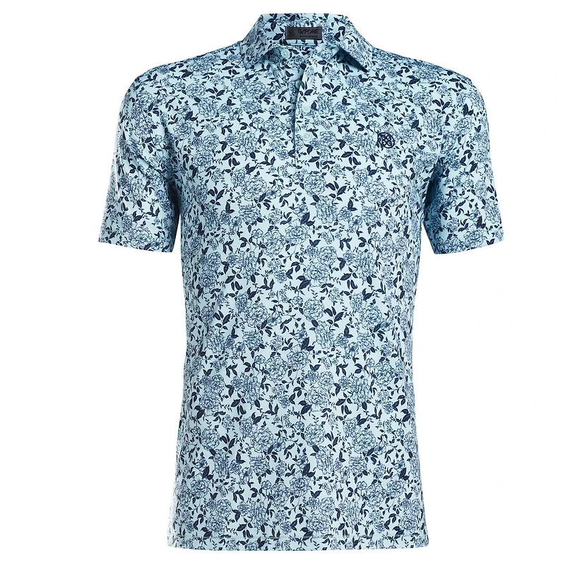 Men's Garden Floral Short Sleeve Polo