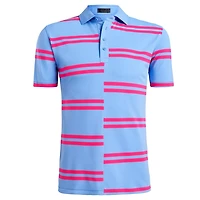 Men's Offset Stripe Short Sleeve Polo