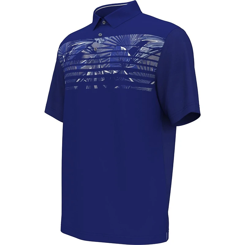 Men's Engineered Tropical Print Short Sleeve Polo