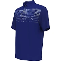 Men's Engineered Tropical Print Short Sleeve Polo