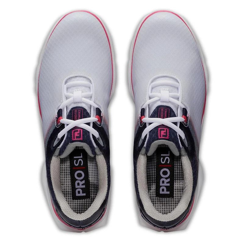 Women's Pro SL Sport Spikeless Golf Shoe - White/Grey/Red