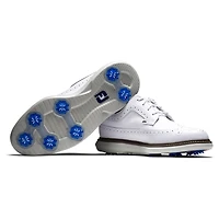 Men's Traditions Wing Tip Spiked Golf Shoe - White