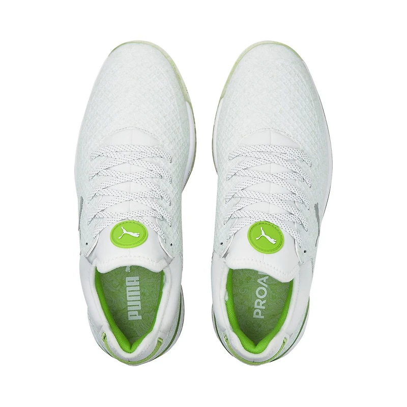 Limited Edition - Men's PROADAPT Alphacat Gust O' Wind Spikeless Golf Shoe- White/Lime