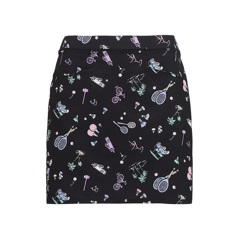Women's Pleated Aim 17 Inch Printed Skort