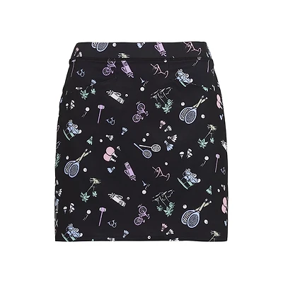 Women's Pleated Aim 17 Inch Printed Skort