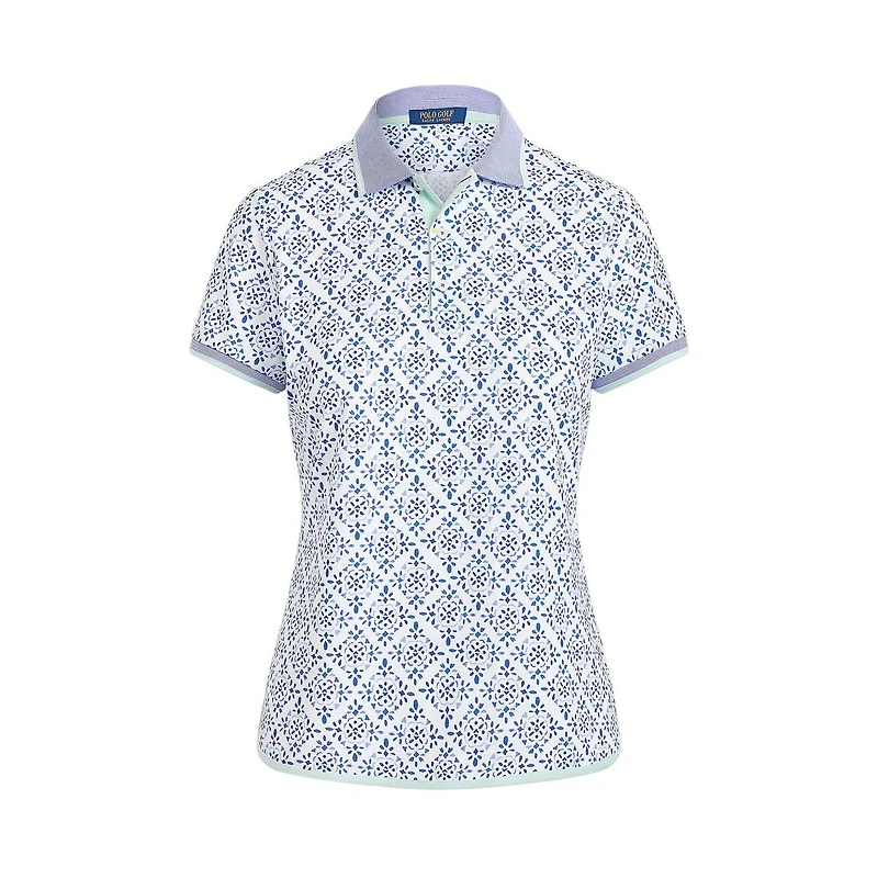 Women's Printed Tile Short Sleeve Polo