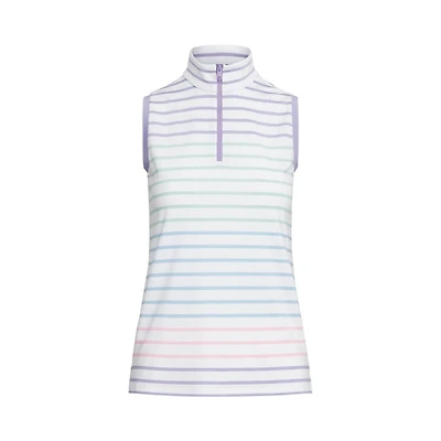 Women's Ombre Stripe Sleeveless Polo