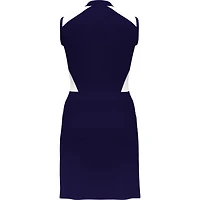 Women's Mesh Colourblock Sleeveless Dress