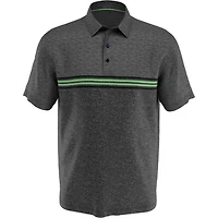 Men's Big & Tall Ventilated Jaspe Engineered Stripe Short Sleeve Polo