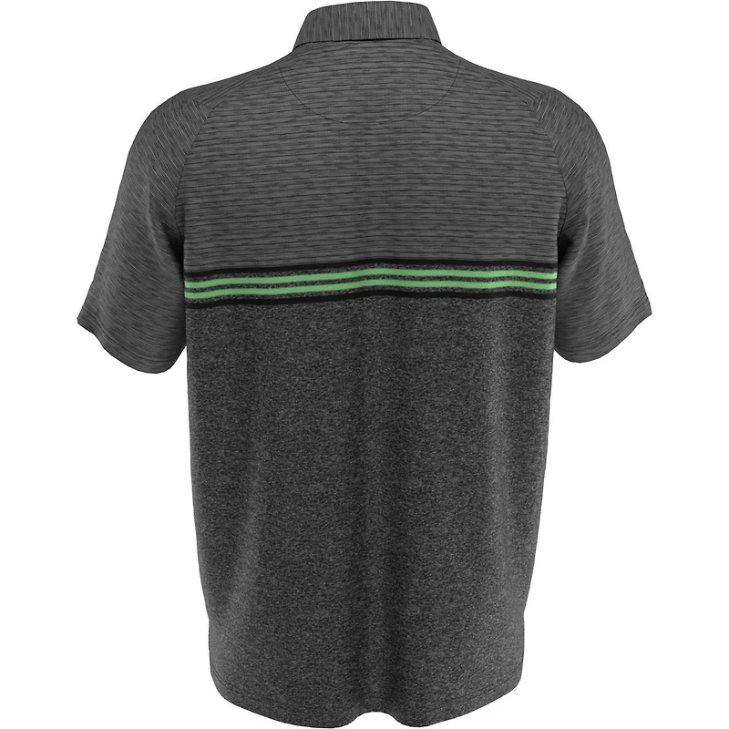 Men's Big & Tall Ventilated Jaspe Engineered Stripe Short Sleeve Polo