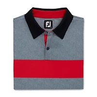 Men's 2-Button Chest Band Short Sleeve Polo