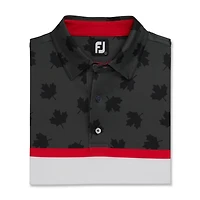 Men's Engineered Tonal Leaf Short Sleeve Polo